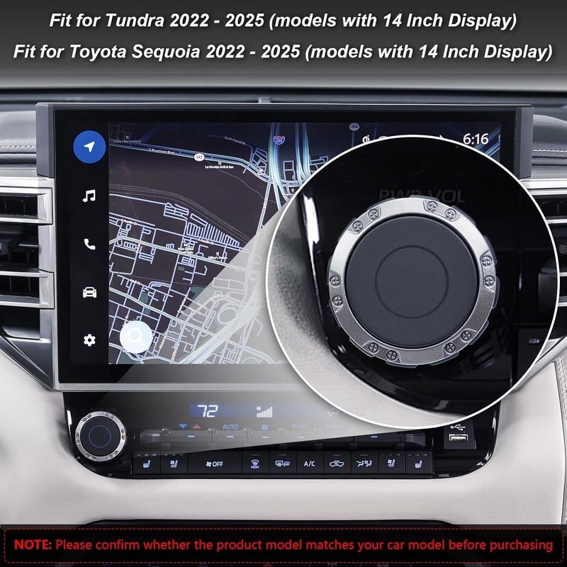 Tofcbye Power Knob Display Volume Radio Control Replacement Fit for Toyota Tundra Compatible with Toyota Sequoia 2022-2025 Models with 14 Inch Display - Image 2